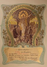 Radrennen großes Ehrendiplom