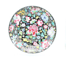 Porzellanteller, schwarzer