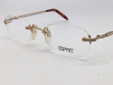 ESPRIT Brille Damen gold Oval Gold Randlos rechteckig1990er 9058