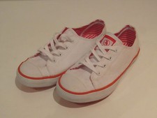 AIGLE KALANVA [ GR. 31 ] KINDER CANVAS SNEAKER WEIß NEU
