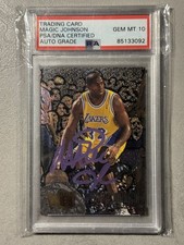 1996 Metal Universe #161 Magic Johnson PSA 10 Auto 10 – Lakers