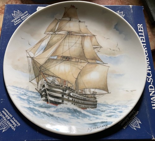 Wand teller segelschiff 24cm - segelschiff,