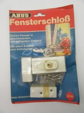 ABUS 3030 Weiss Fenster / Tür Zusatz Sicherung Zusatzschloss 2 Schlüssel
