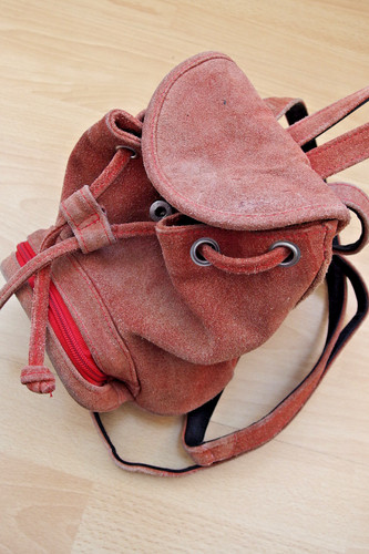 Mini rucksack wildleder braun - rucksack,