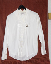 Westernbluse weiß mit Stehkragen und Ausschnitt von Panhandle Slim - Gr. M