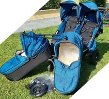 TFK Zwillingswagen Twinner Twist Duo Blau inkl.  2x Babywannen + Zubehör