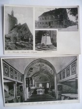 2 AK Axien bei Torgau Ev. Kirche