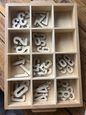 Kasten Mit Zahlen Aus Holz, Montessori Lernspielzeug, Mathematik