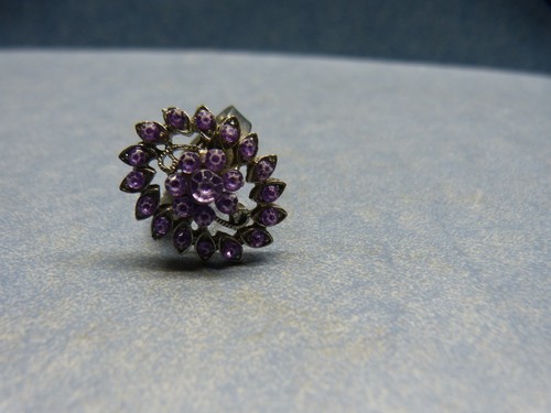 Ring mit glitzersteinen lila - glitzersteinen,