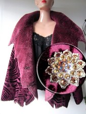 Vintage Winterjacke °°° YOGI YAMADA °°° Devoré-optik & Webpelz Gr. L