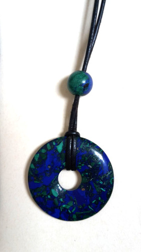 Halskette mit stein blau - mit,
