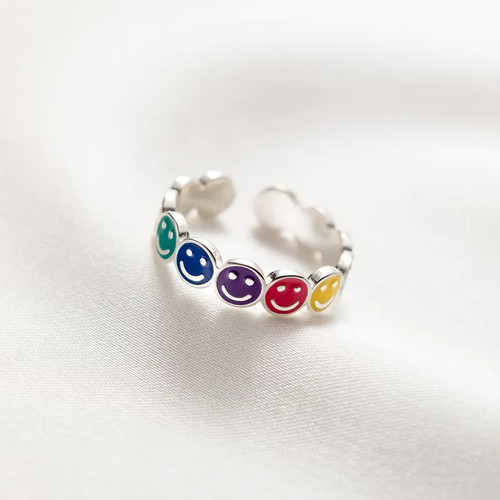 Damen ring smiley lächeln - ring,