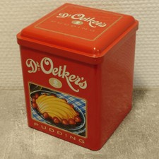 Blechdose mit Deckel in Rot