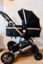 KESSER Loops 3-in-1 Kinderwagen - Rosé/Schwarz