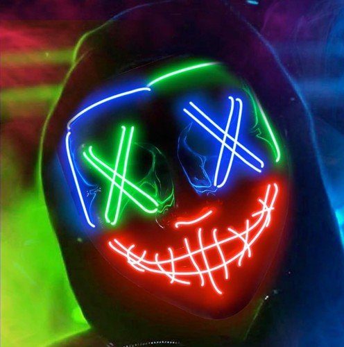 Led grusel maske wie - maske, aus