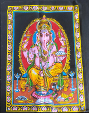 Ganesha Wandbehang Pailletten Lord Ganesha Stoffbild Indien Nepal Tibet