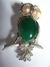 Vintage  schöne Brosche Uhu