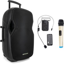 B-WARE Mobile DJ PA Karaoke Party Sound Anlage Box Bluetooth USB SD Mikrofon 60W