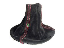 SCHALTMANSCHETTE Für FIAT PANDA 169 Aus Echtem Wildleder Mit Roten Nähten