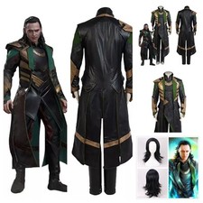 Thor The Avengers Loki Laufeyson Odinson Cosplay Deluxe Costume With Wig Outfits