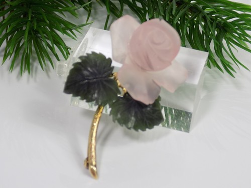 Schmuckstein brosche rose - brosche, "rose"