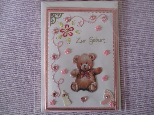 Grußkarte fadengrafik - grußkarte,