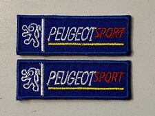 Peugeot Sport Signet Zeichen 2Stück Aufnäher, Aufbügler, Patch Sticker ca.5x1,8