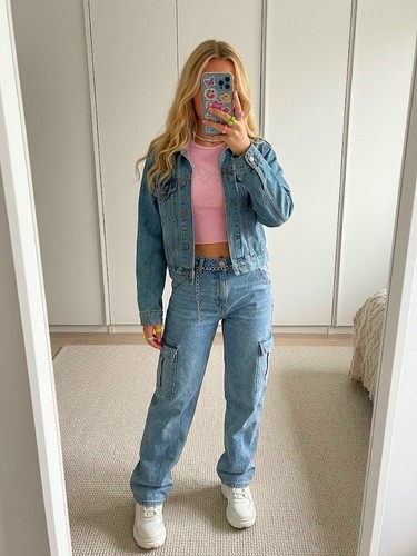 Denim jeans jacke y2k look - im,
