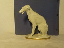 Großer Windhund Porzellan Porzellanfigur Volkstedt