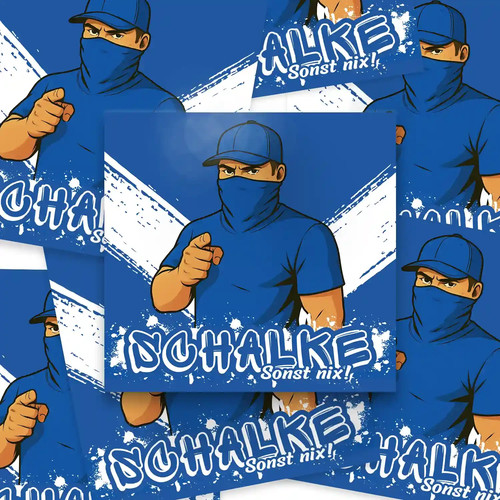 100x schalke aufkleber - 100x, aufkleber/