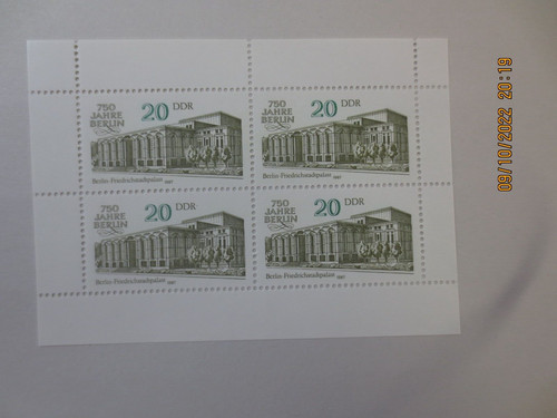 Ddr 1987 kleinbogen - kleinbogen, unten
