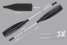 2 x Paddel (160cm) für