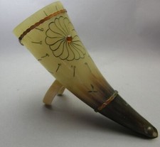 Verziertes Trinkhorn  Trinkhornständer, Tischständer, Methorn, LARP  18 cm k1