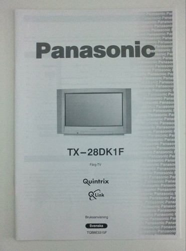 Panasonic bruksanvisning - panasonic,