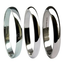 2Mm 18Kt Weißgold D-Form