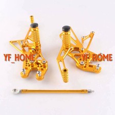 Motorrad Fu?rasten hinten für Suzuki GSXR1000 K7 2007 2008 Gold