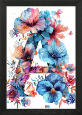 Blume Alphabet Buchstabe A