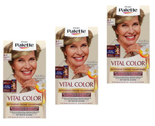 3x Poly Palette Vital Color Intensive Creme-Haarfarbe 8-1 Mittelaschblond, 115ml