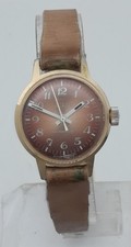 DDR Kult,Ruhla Damenuhr,Handaufzug,Lederband,Uhr läuft an,