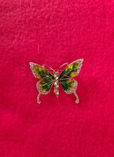 Butterfly Brosche, Tier Schmuck, Schmetterling Brosche im grünen Design