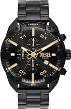 DIESEL Herren Armbanduhr SPIKED DZ4644 Quarzuhr Chronograph Datum schwarz 49mm