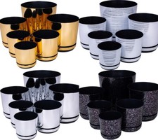 Blumentopf mit Untersetzer – 29 Farben, 7 Größen, mit Drainage & Design