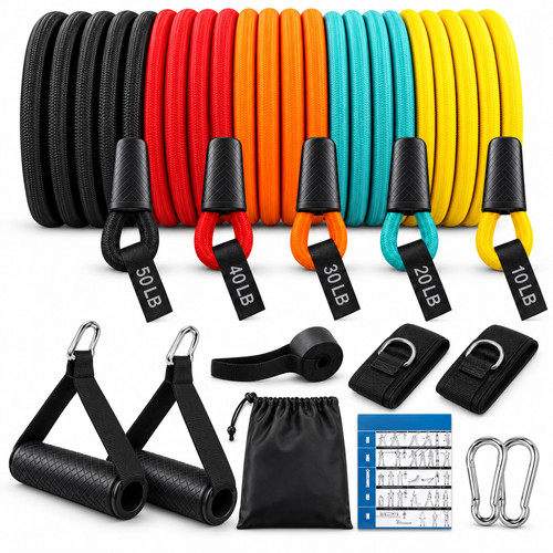 Widerstandsbänder set 150lb - widerstandsbänder,