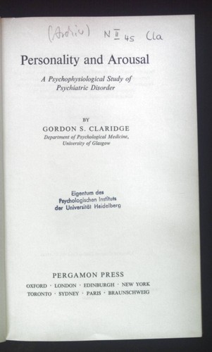 Personality and arousal - and, a