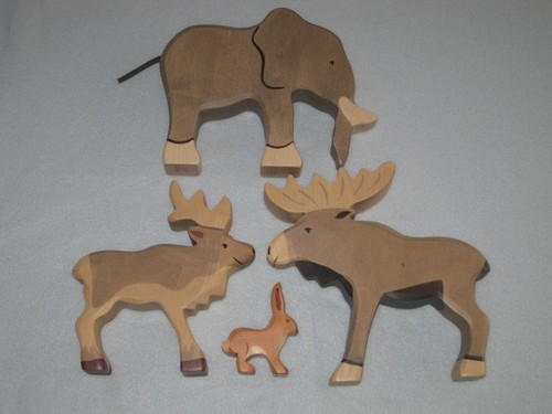 Holztiger tiere rentier - 4, tiere,