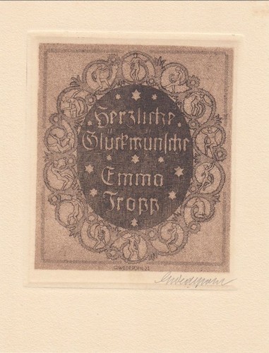 Glückwunsch radierung gerhard - glückwunsch,