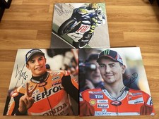 Original signierte Leinwände von Valentino Rossi Marc Marquez Jorge Lorenzo MotoGP