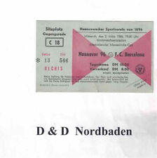 Ticket / Eintrittskarte   65/66    EC   Hannover 96 - FC Barcelona  Entscheidung