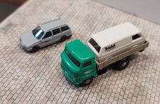 LKW W50 Pritsche Mit Ladegut und PKW 1:120 TT  , Beleuchtung (LWL/LED)