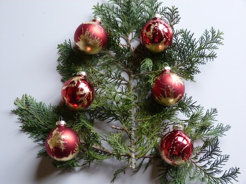 Weihnachtskugeln handveredelt
